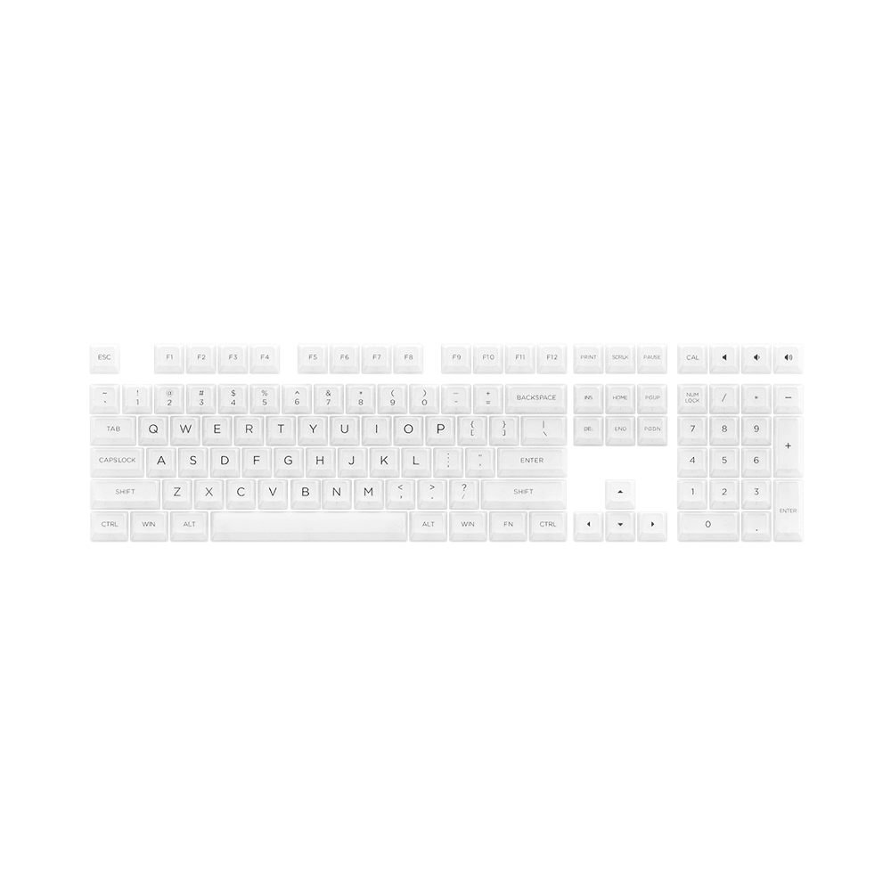 Bộ Keycap Akko White PC ASA-Clear Profile