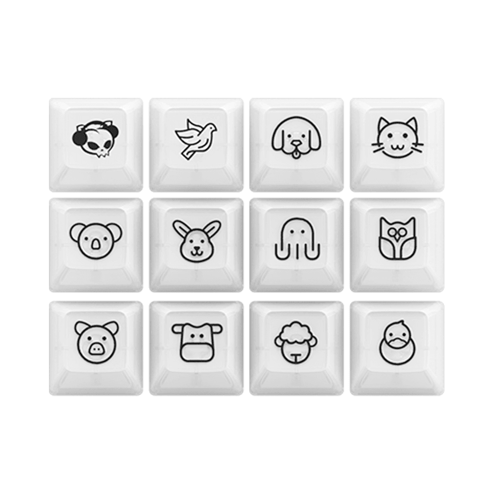 Bộ Keycap Akko White PC ASA-Clear Profile