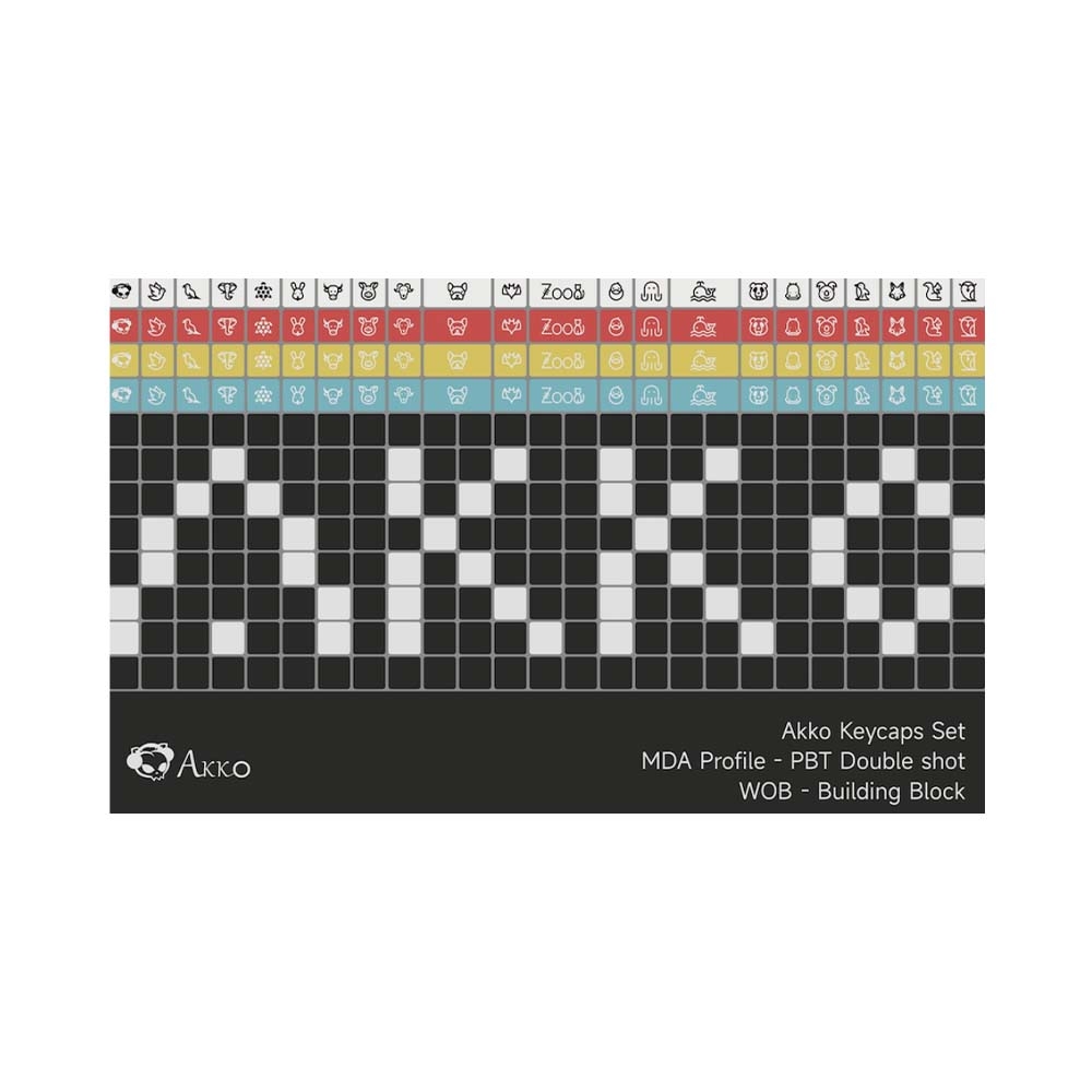 Bộ Keycap Akko WOB PBT Double-Shot MDA Profile