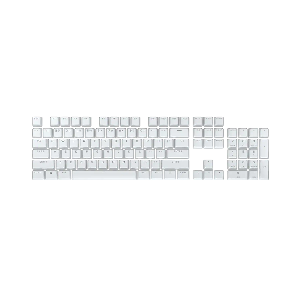 Bộ Keycap Corsair PBT Double-Shot PRO Arctic White CH-9911040-NA