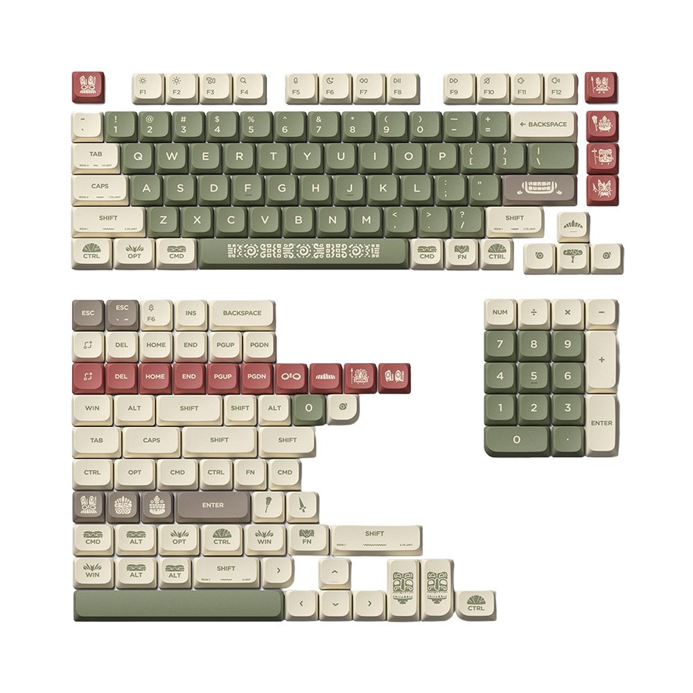 Bộ Keycap Nuphy Carved Prairie PBT Dye-sub nSA Profile for Low-Profile