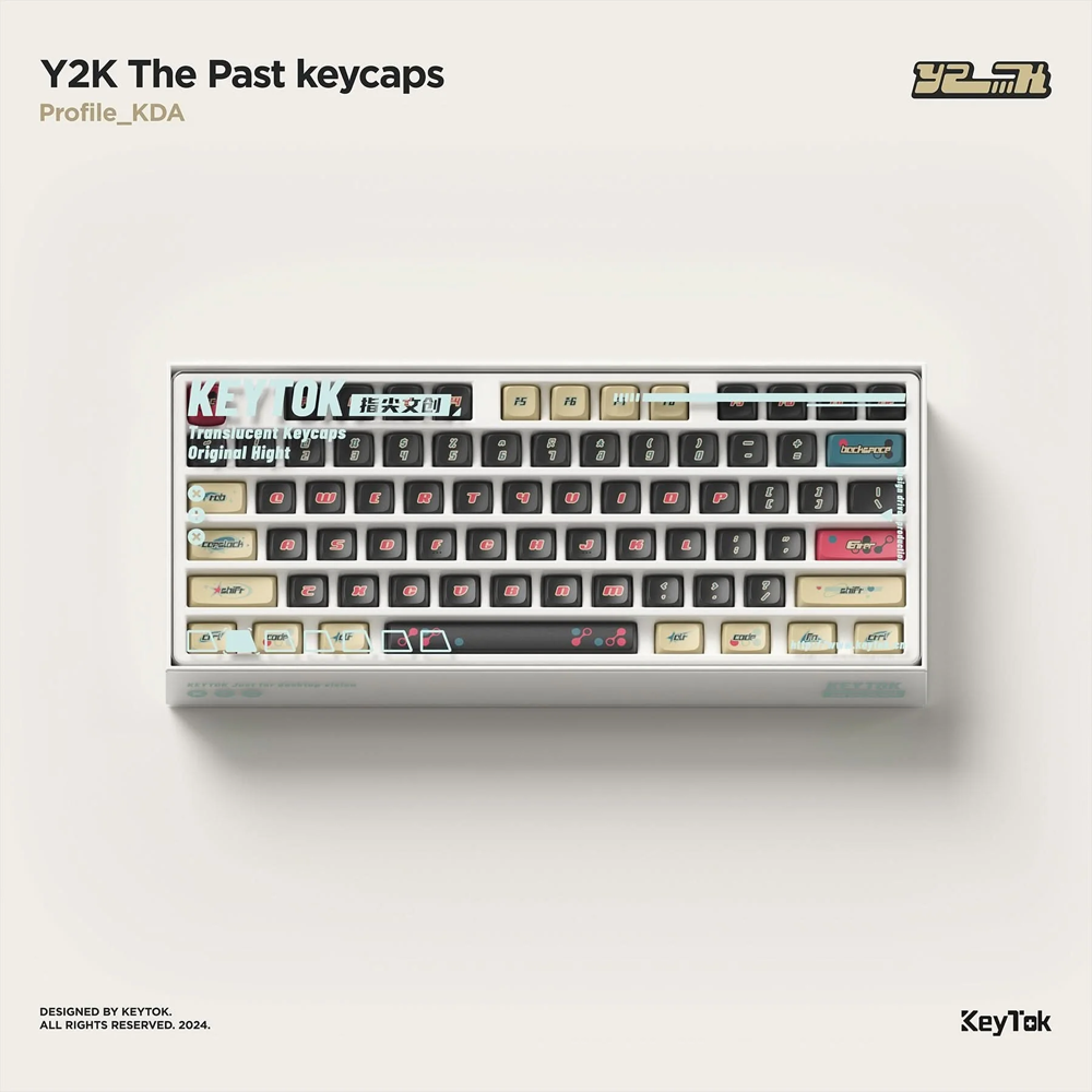 Bộ Keycap Nuphy KeyTok Y2K The Past Edition PBT Dyesub KDA Profile