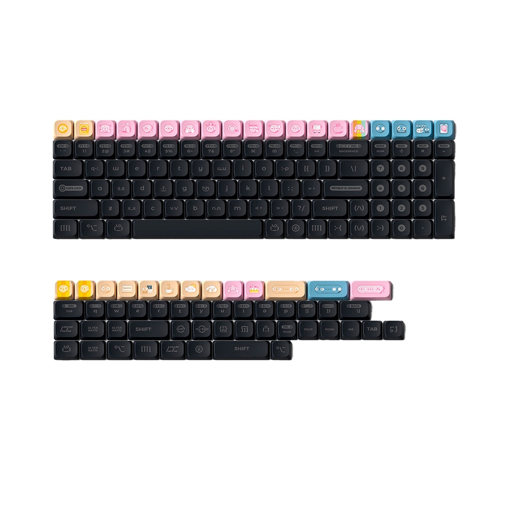 Bộ Keycap NuPhy Numoji Dark PBT Dye-sub nSA Profile for Low-Profile