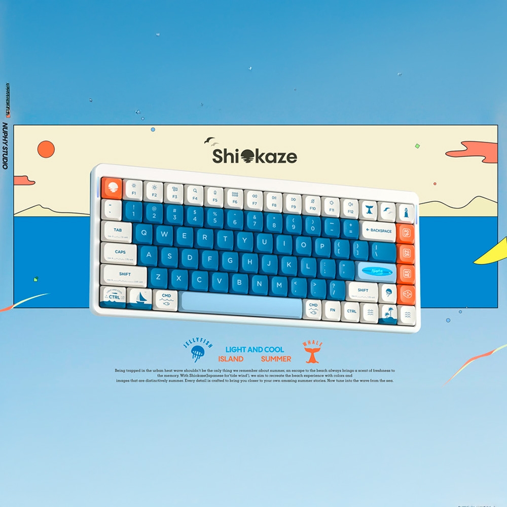 Bộ Keycap NuPhy Shiokaze PBT Dye-sub nSA Profile for Low-Profile