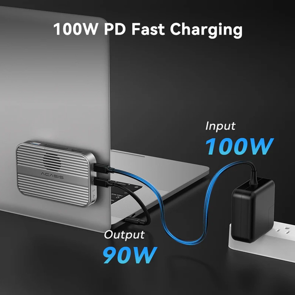 Box di động SSD M.2 NVMe 6 in 1 ra HDMI - USBtypeC - USB 3.2 - CardReader - ACASIS Magnetic EC-1401