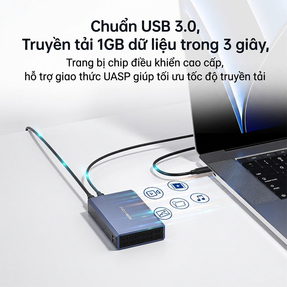 Box ổ cứng 2.5 Inch 5Gbps ACASIS Dual Bay EC-7252