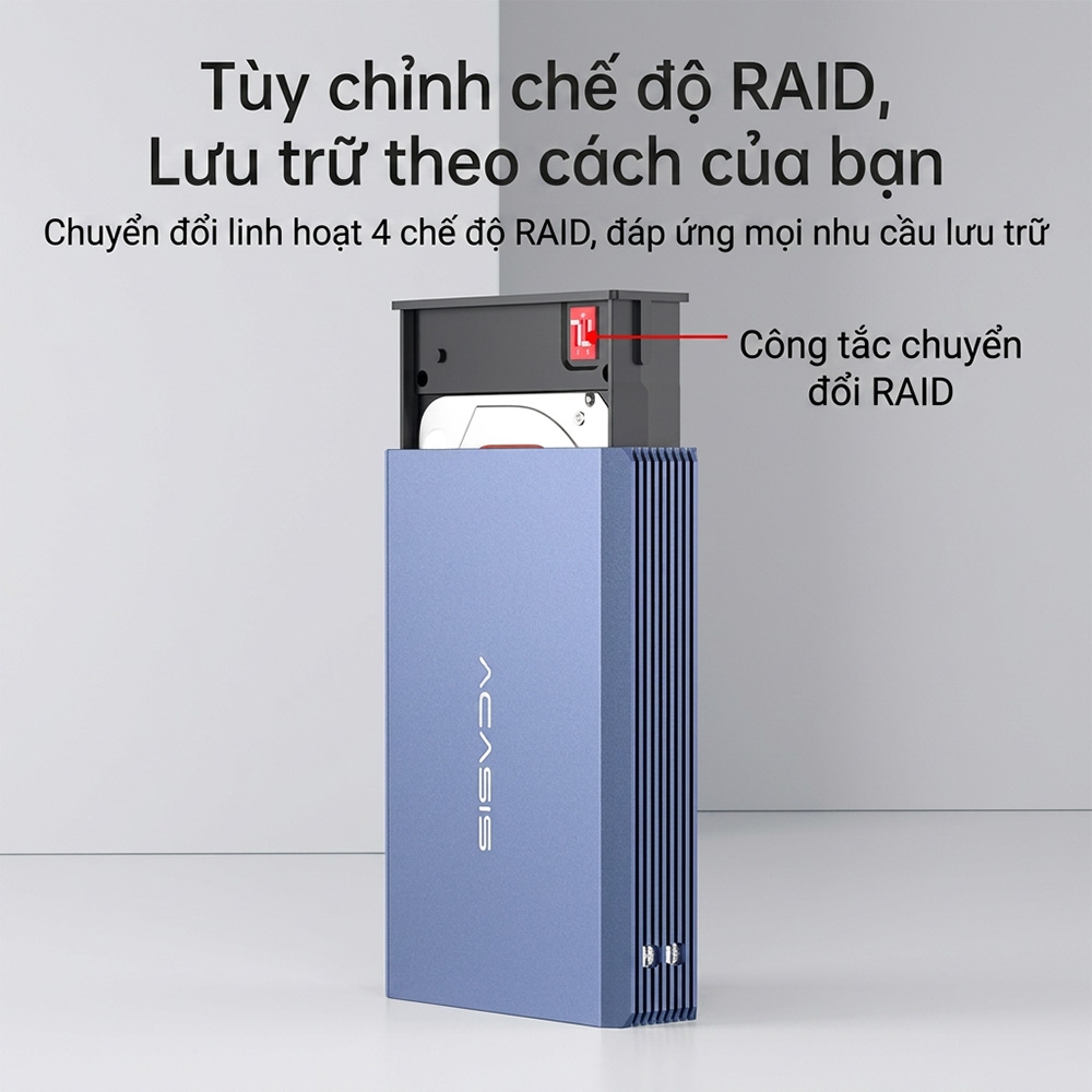 Box ổ cứng 2.5 Inch 5Gbps ACASIS Dual Bay EC-7252