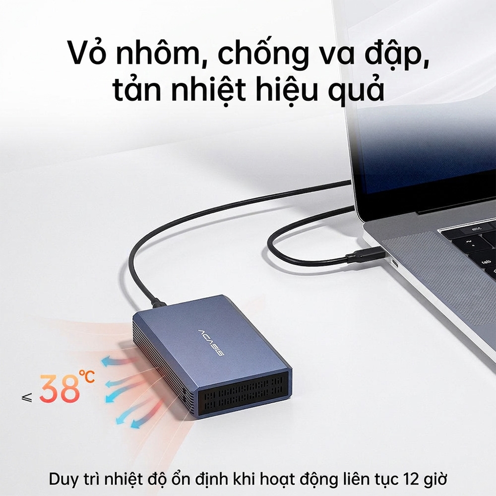 Box ổ cứng 2.5 Inch 5Gbps ACASIS Dual Bay EC-7252