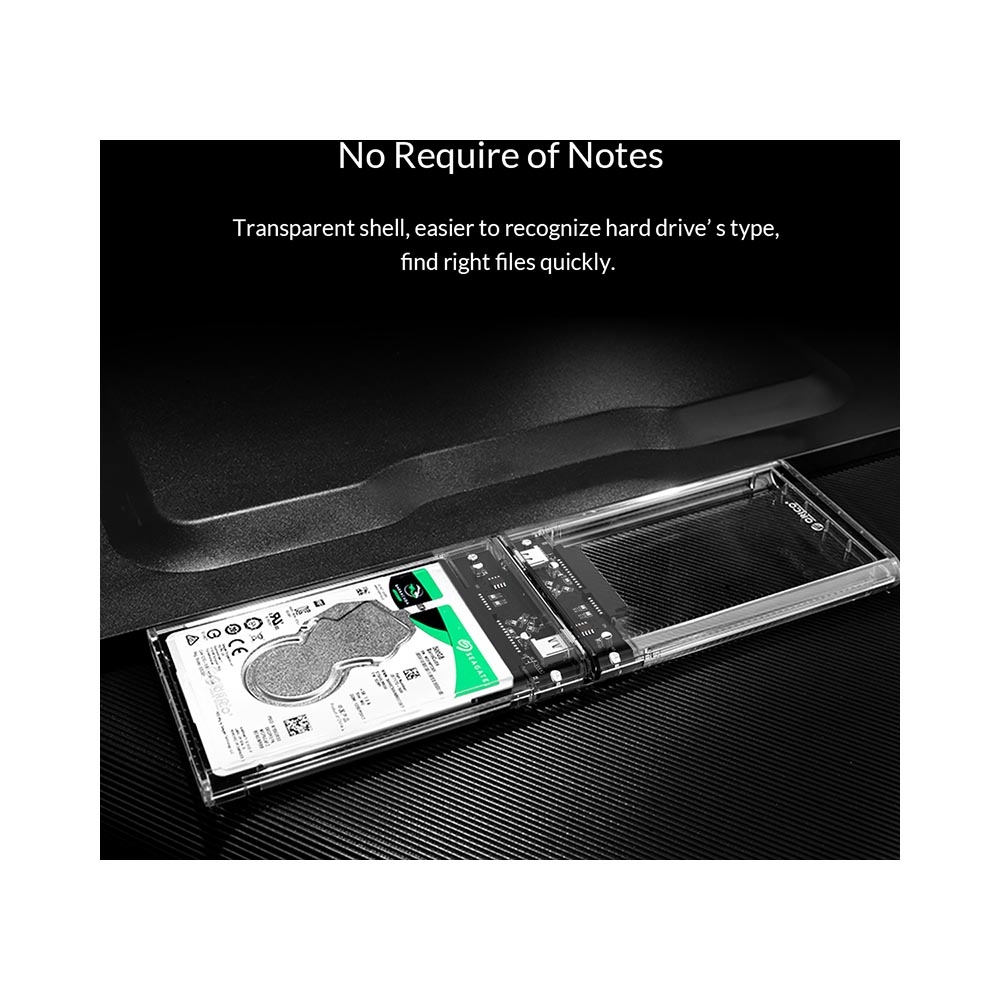 Box ổ cứng 2.5-inch 5Gbps Orico Transparent 2139U3-CR