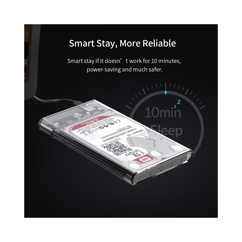 Box ổ cứng 2.5-inch 5Gbps Orico Transparent 2139U3-CR