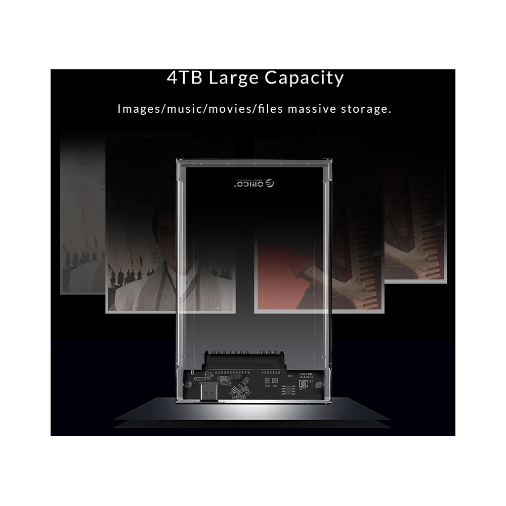 Box ổ cứng 2.5-inch 5Gbps Orico Transparent 2139U3-CR