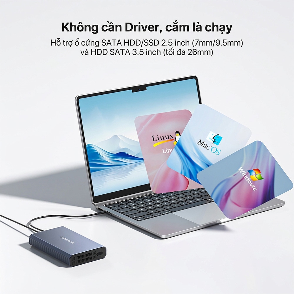 Box ổ cứng 3.5 Inch 10Gbps ACASIS EC-7351PRO