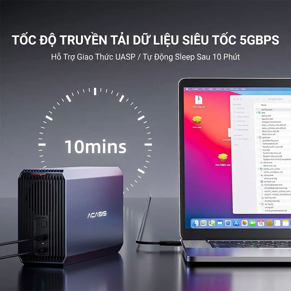 Box ổ cứng 3.5 Inch 5Gbps ACASIS Dual Bay EC-7352