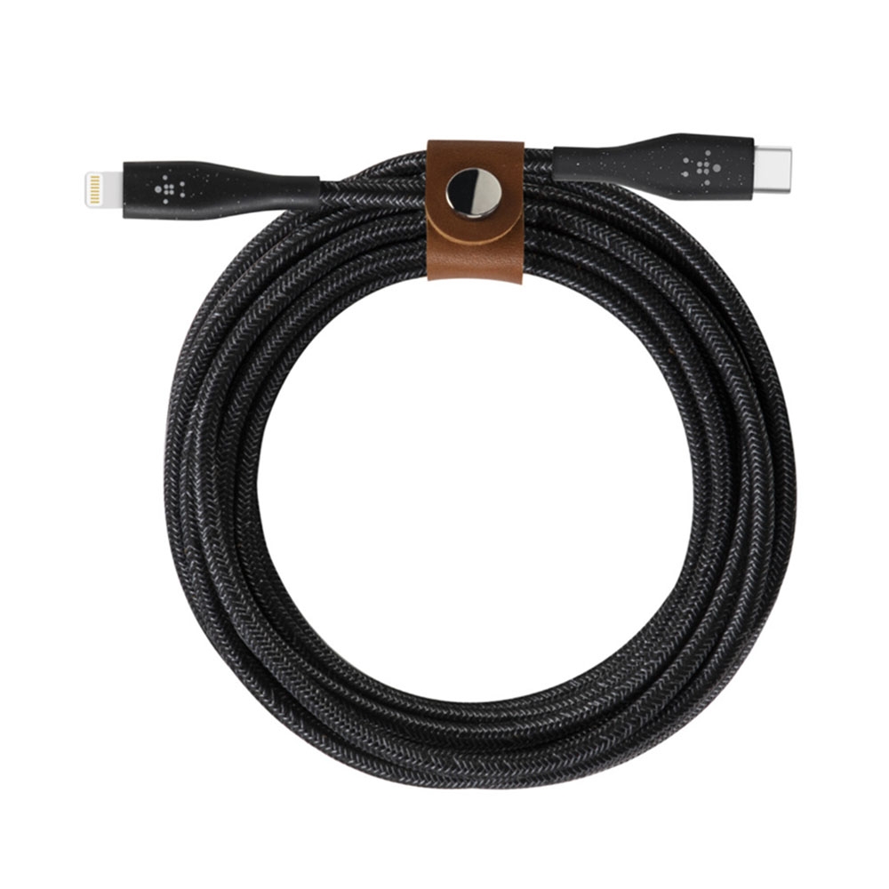 Cáp Belkin BoostCharge MFi USB-C to Lightning 30W 1.2M Vỏ Dù Duratex Plus
