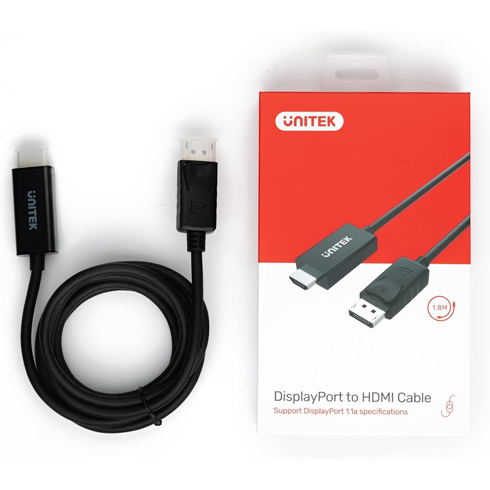 Cáp chuyển DisplayPort to HDMI 1.8m Unitek Y-5118CA