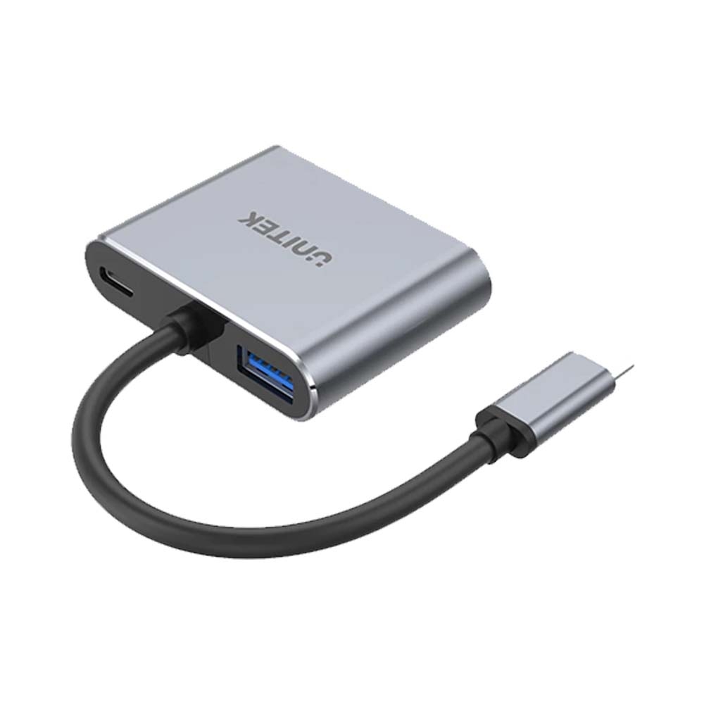 Cáp chuyển USB Type-C to HDMI 4K + VGA + USB 3.0 + PD 100W Unitek D1049A