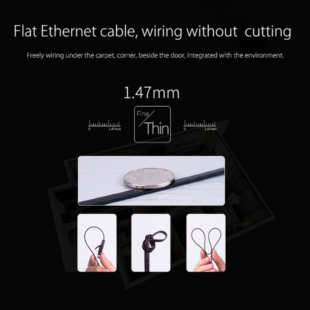 Cáp mạng CAT6 UTP Orico Black 2M/5M/15M/20M/30M dây dẹp 32AWG PUG-C6B