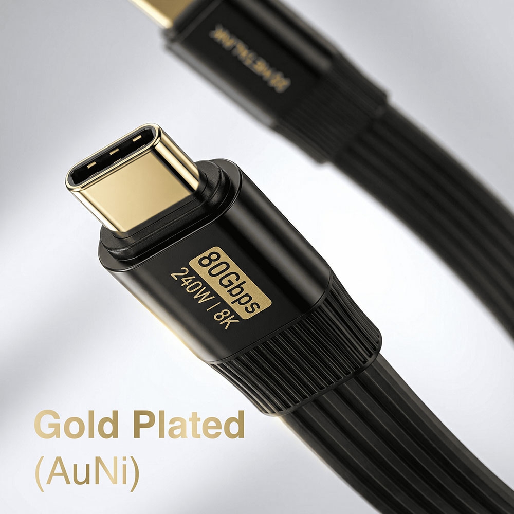 Cáp móc khóa USB4 V2 METALINK 200mm PD 240W 80Gbps MTC8-20