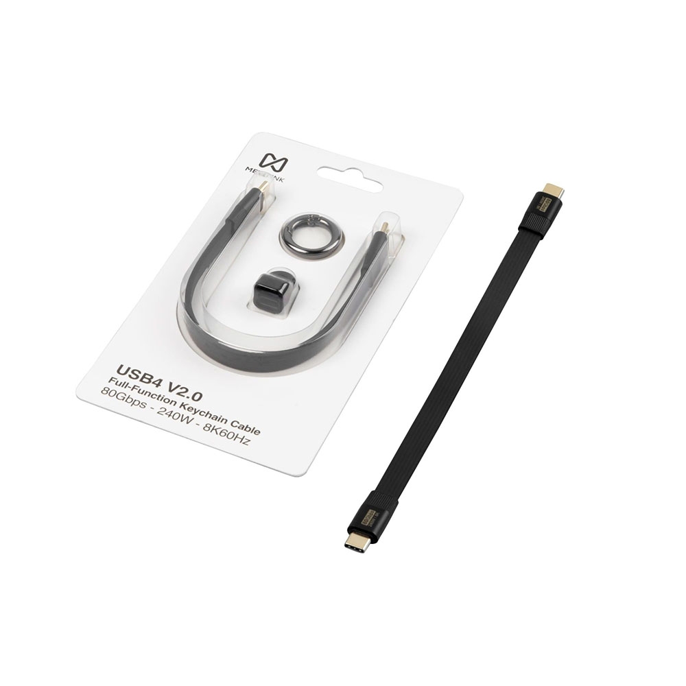 Cáp móc khóa USB4 V2 METALINK 200mm PD 240W 80Gbps MTC8-20