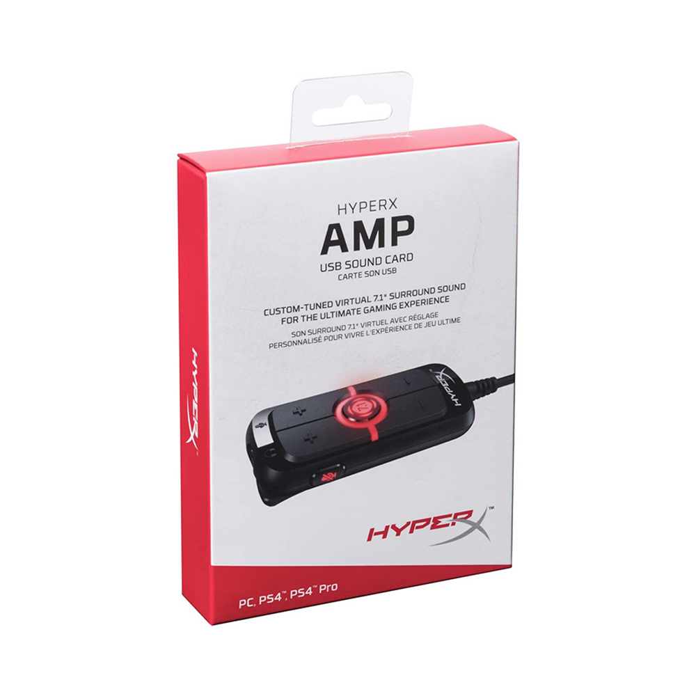 Card âm thanh HyperX Amp Virtual 7.1 Surround HX-USCCAMSS-BK