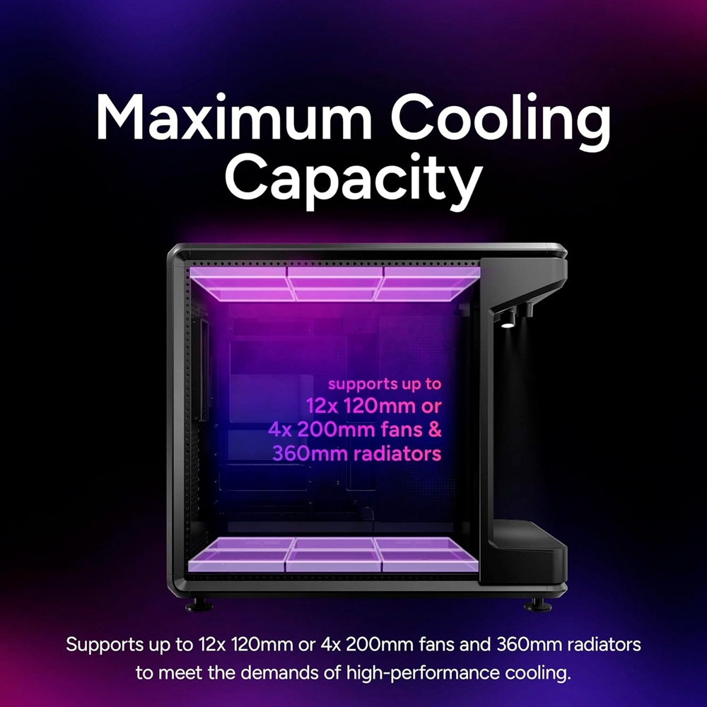 Case máy tính COOLER MASTER MASTERFRAME 360 STAGE LCD
