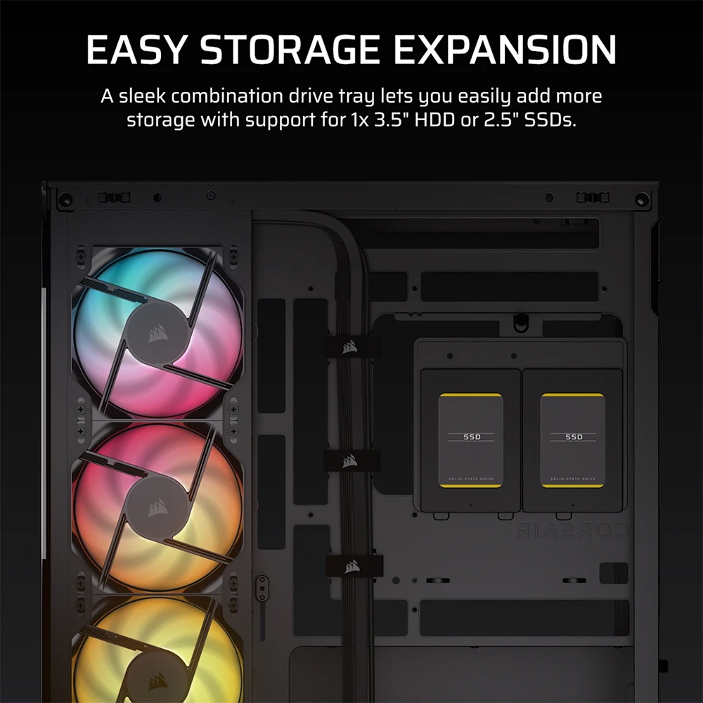 Case máy tính Corsair 2800X RS-R ARGB Black CC-9011347-WW