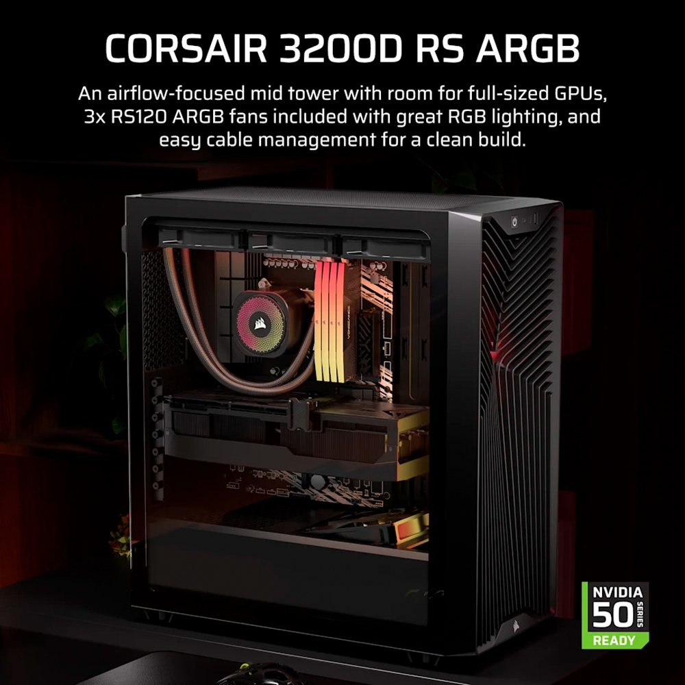 Case máy tính Corsair 3200D RS ARGB Black CC-9011344-WW