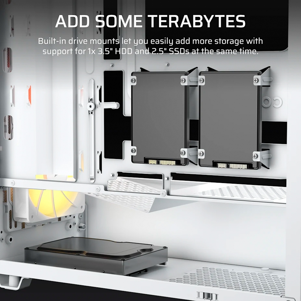 Case máy tính Corsair 3200D RS ARGB White CC-9011345-WW