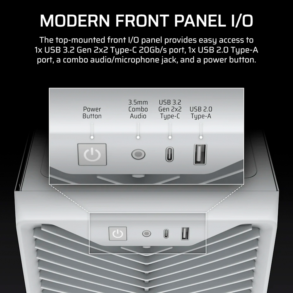 Case máy tính Corsair 3200D RS White CC-9011335-WW