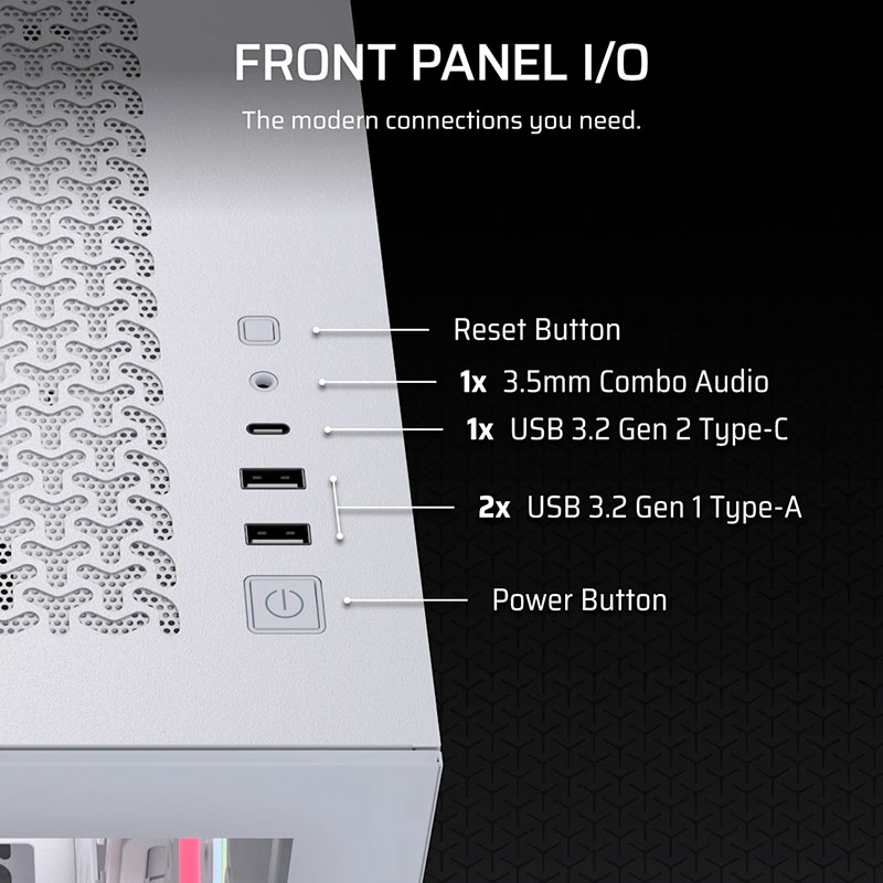 Case máy tính Corsair 3500X LX-R RGB iCUE LINK White CC-9011325-WW