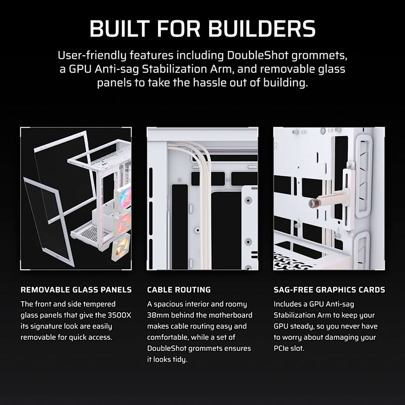 Case máy tính Corsair 3500X LX-R RGB iCUE LINK White CC-9011325-WW