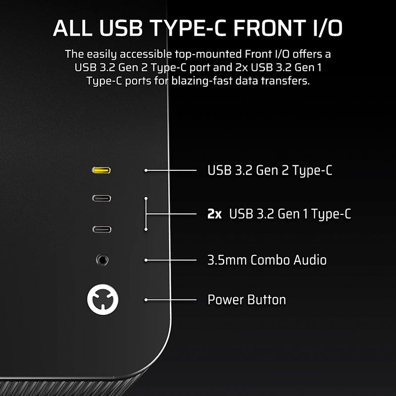 Case máy tính Corsair AIR 5400 LX-R RGB iCUE LINK Triple Chamber Black CC-9011320-WW