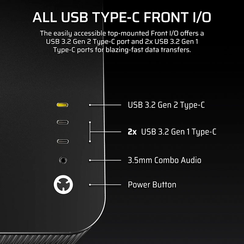 Case máy tính Corsair AIR 5400 RS-R ARGB Triple Chamber Black CC-9011318-WW