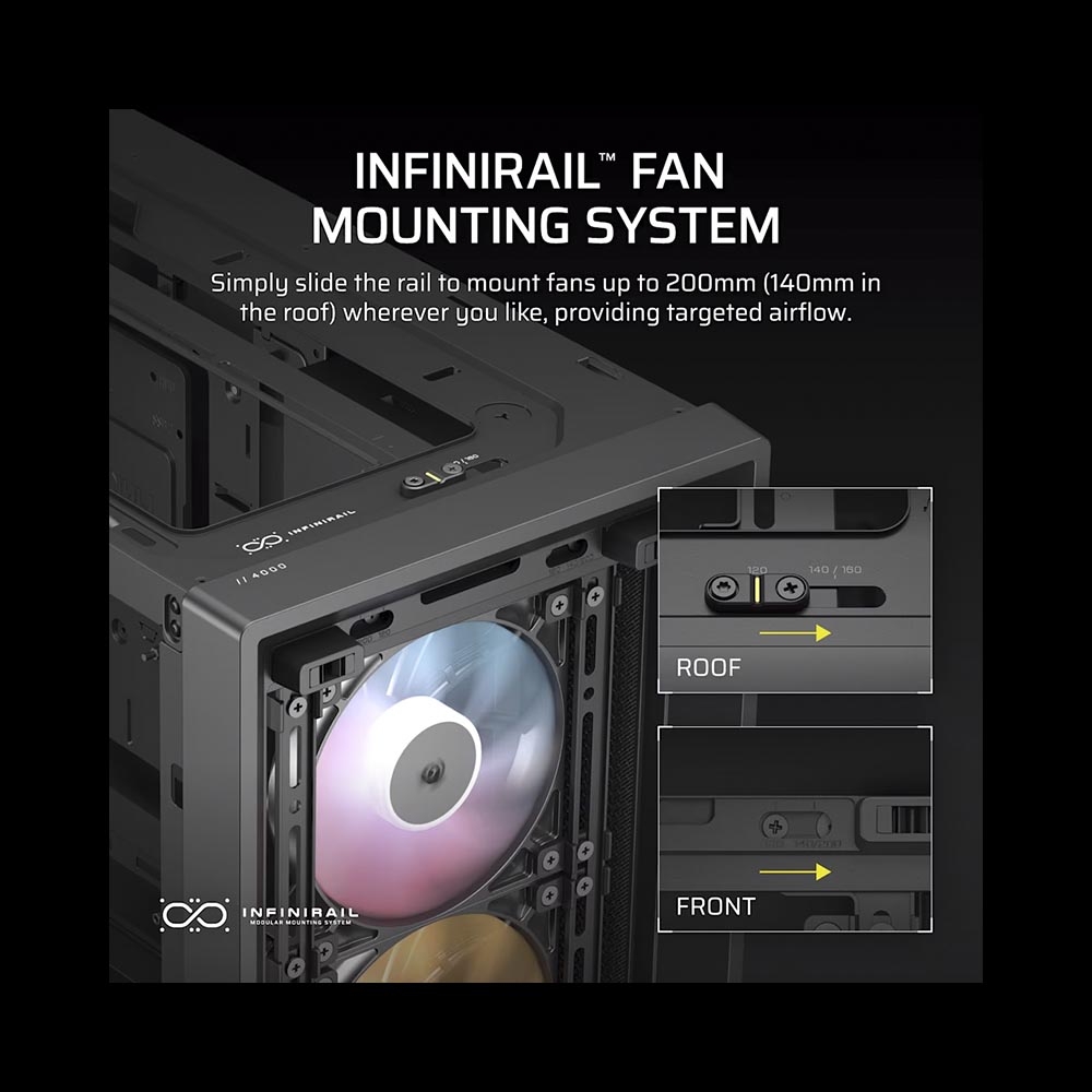 Case máy tính Corsair FRAME 4000D RS ARGB Airflow Black CC-9011296-WW