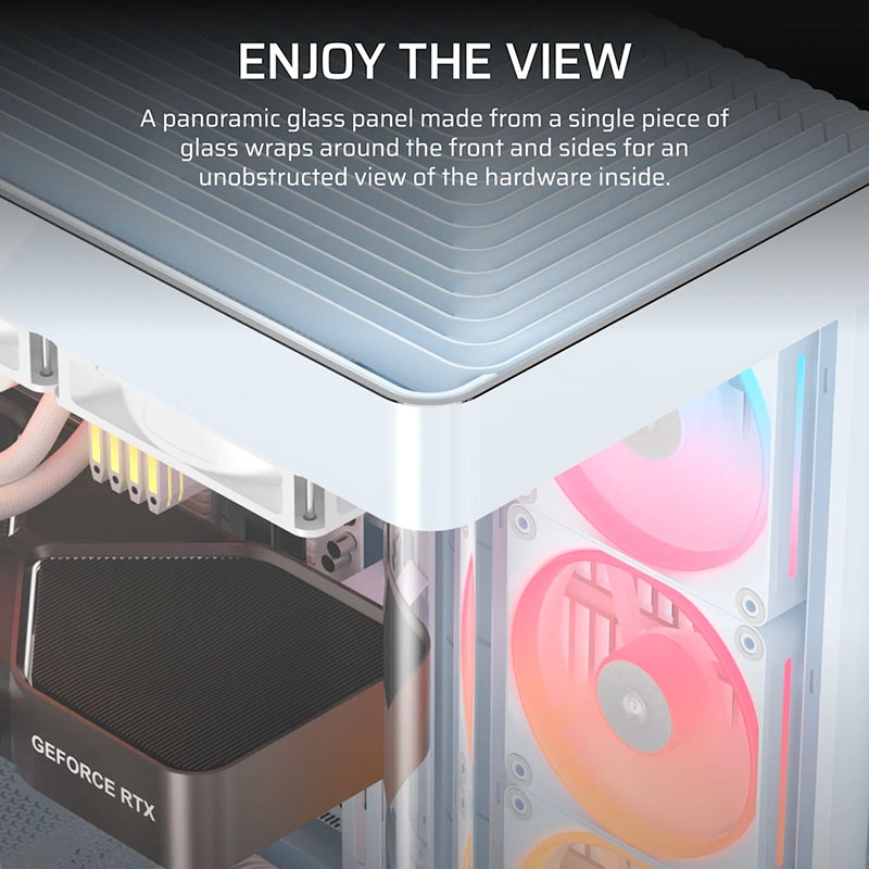 Case máy tính Corsair FRAME 4500X LX-R RGB iCUE LINK Panoramic Glass White CC-9011317-WW