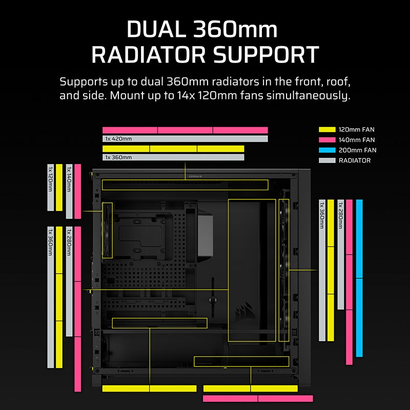 Case máy tính Corsair FRAME 5000D RS Airflow Black CC-9011307-WW