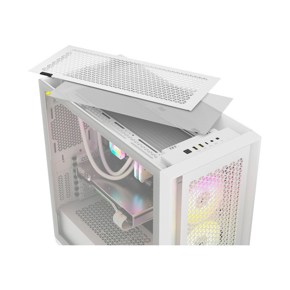 Case máy tính Corsair iCUE 5000D RGB Airflow True White CC-9011243-WW