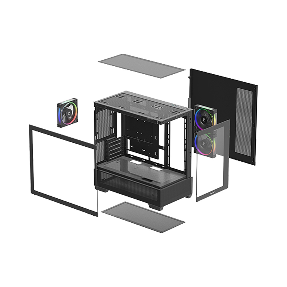 Case máy tính DeepCool CG380 3F Black R-CG380-BKAGM3-G