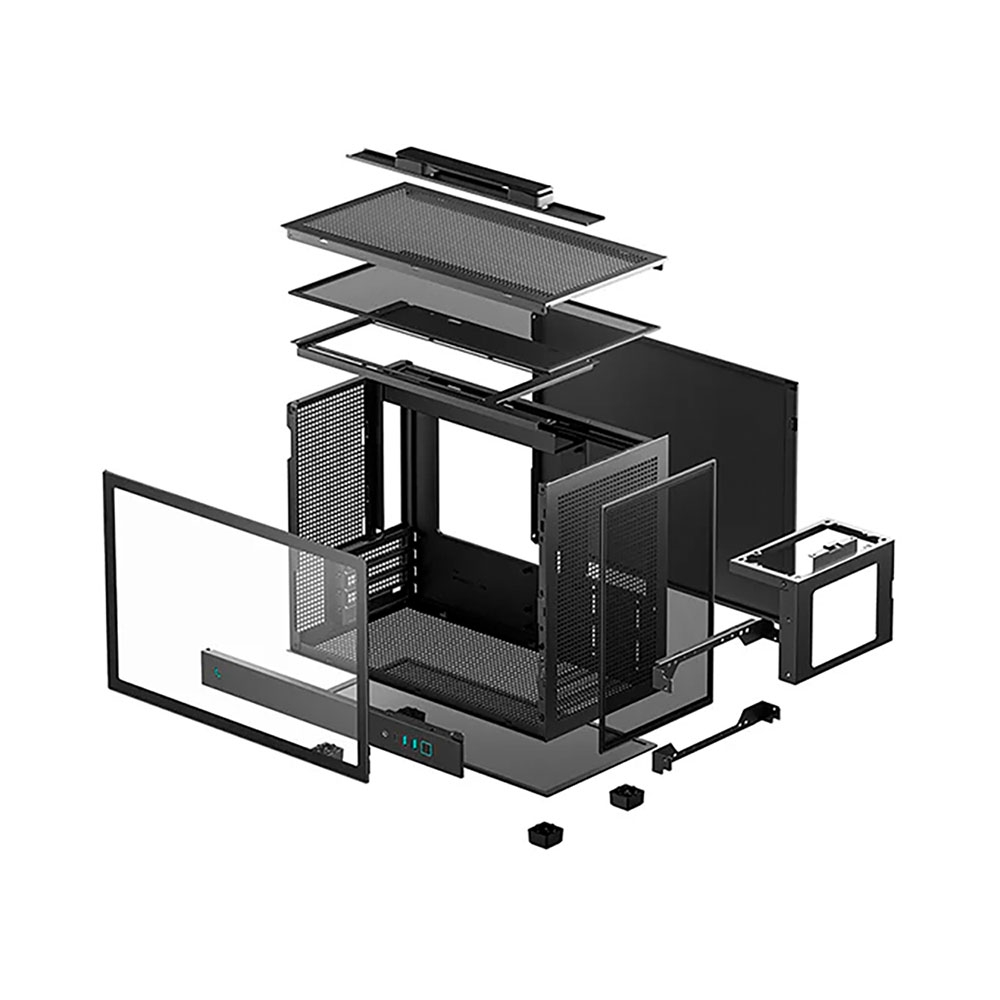 Case máy tính DeepCool CH160 PLUS Black  R-CH160-BKNGM0-G