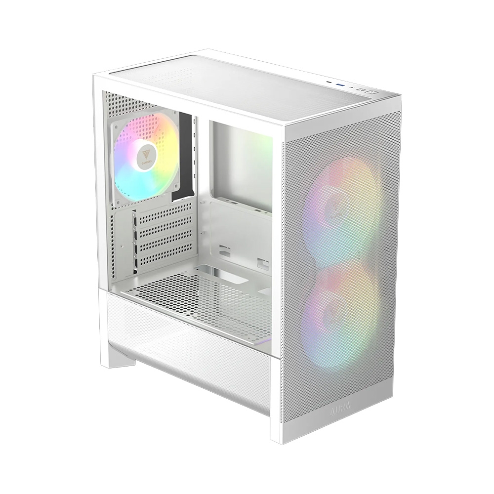 Case máy tính Gamdias AURA GC15M White ARGB CAAURAGC15MWHGA