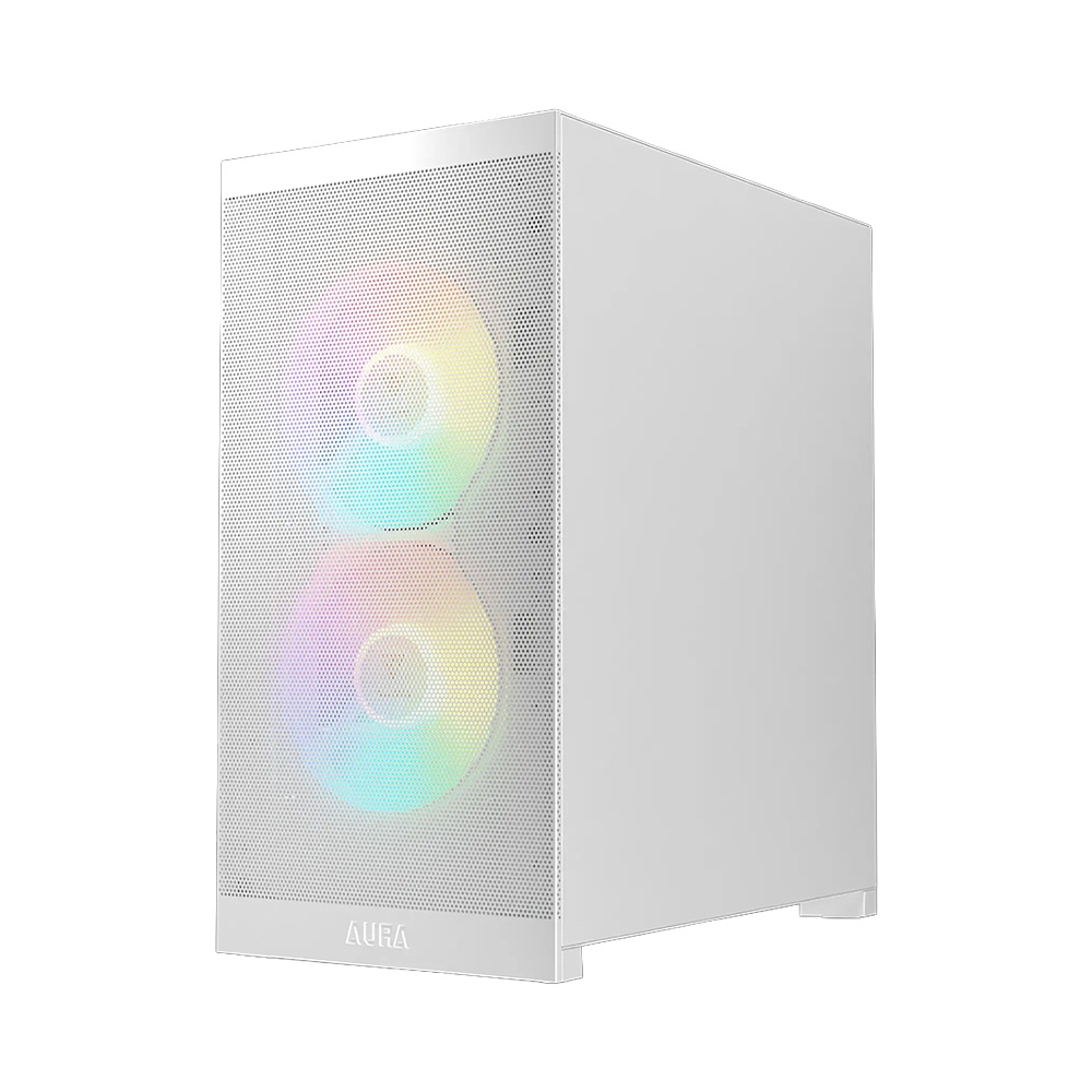 Case máy tính Gamdias AURA GC15M White ARGB CAAURAGC15MWHGA