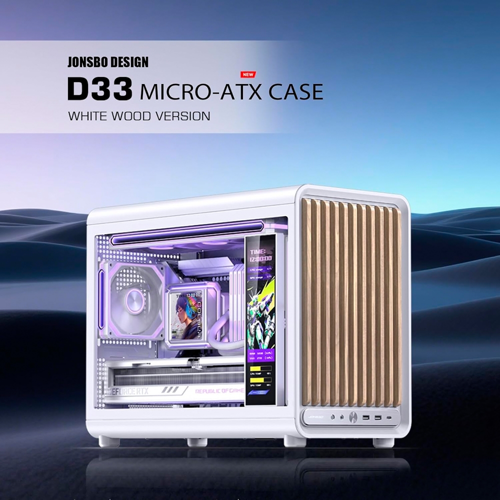 Case máy tính JONSBO D33 WOOD WHITE