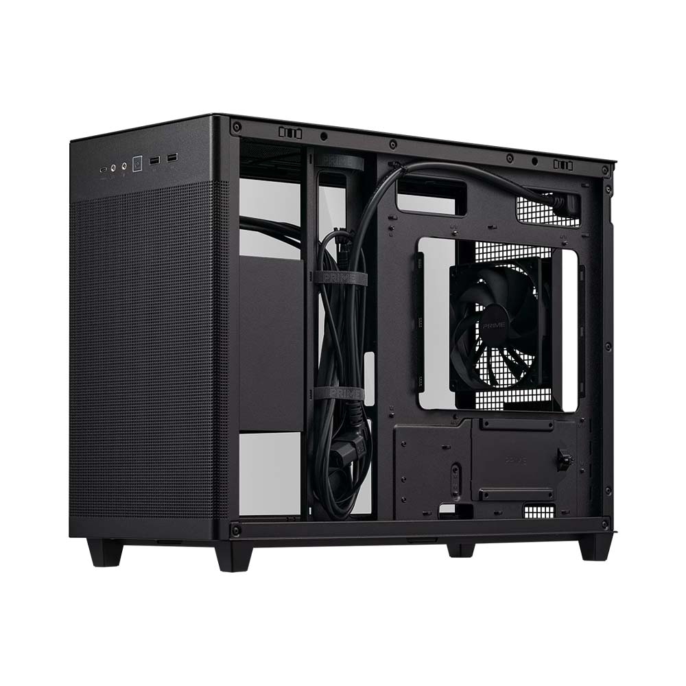 Case máy tính MicroATX Asus Prime AP201 Tempered Glass Black