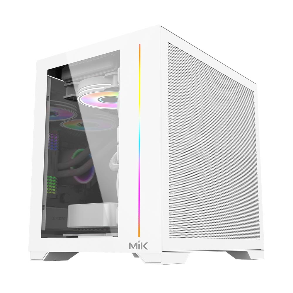 Case máy tính MIK LV12 Mini Elite White ARGB Led Strip MIK-LV12-Mini-Elite-White