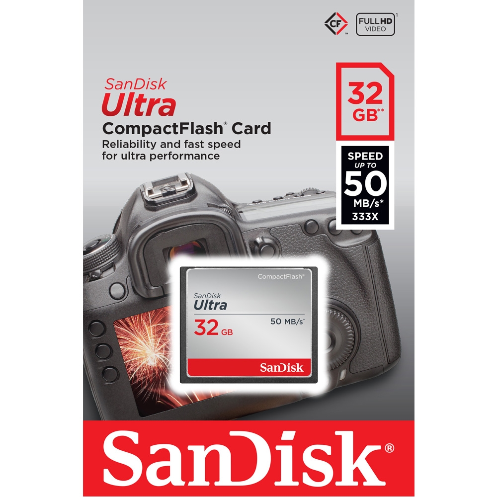 Thẻ Nhớ CompactFlash (CF) SanDisk Ultra 32GB 333X SDCFHS-032G-G46