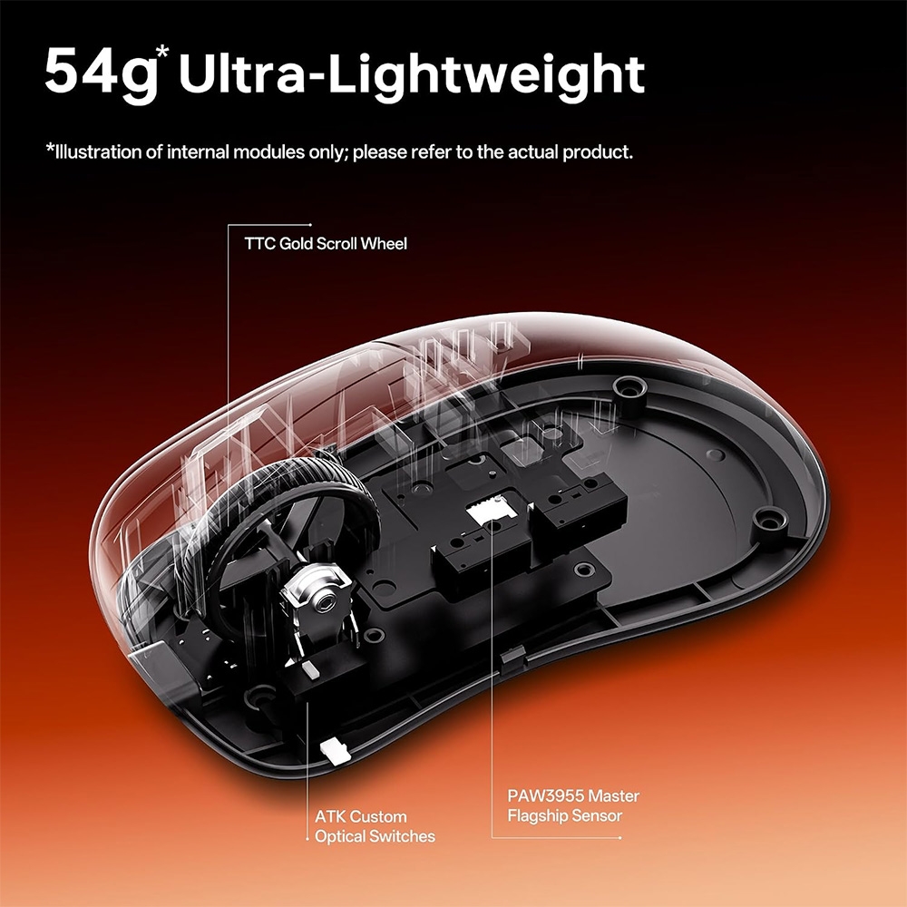 Chuột không dây ATK Blazing Sky Z1 V2 Ultimate Plus Dual-mode Wireless Pixart 3955 Master