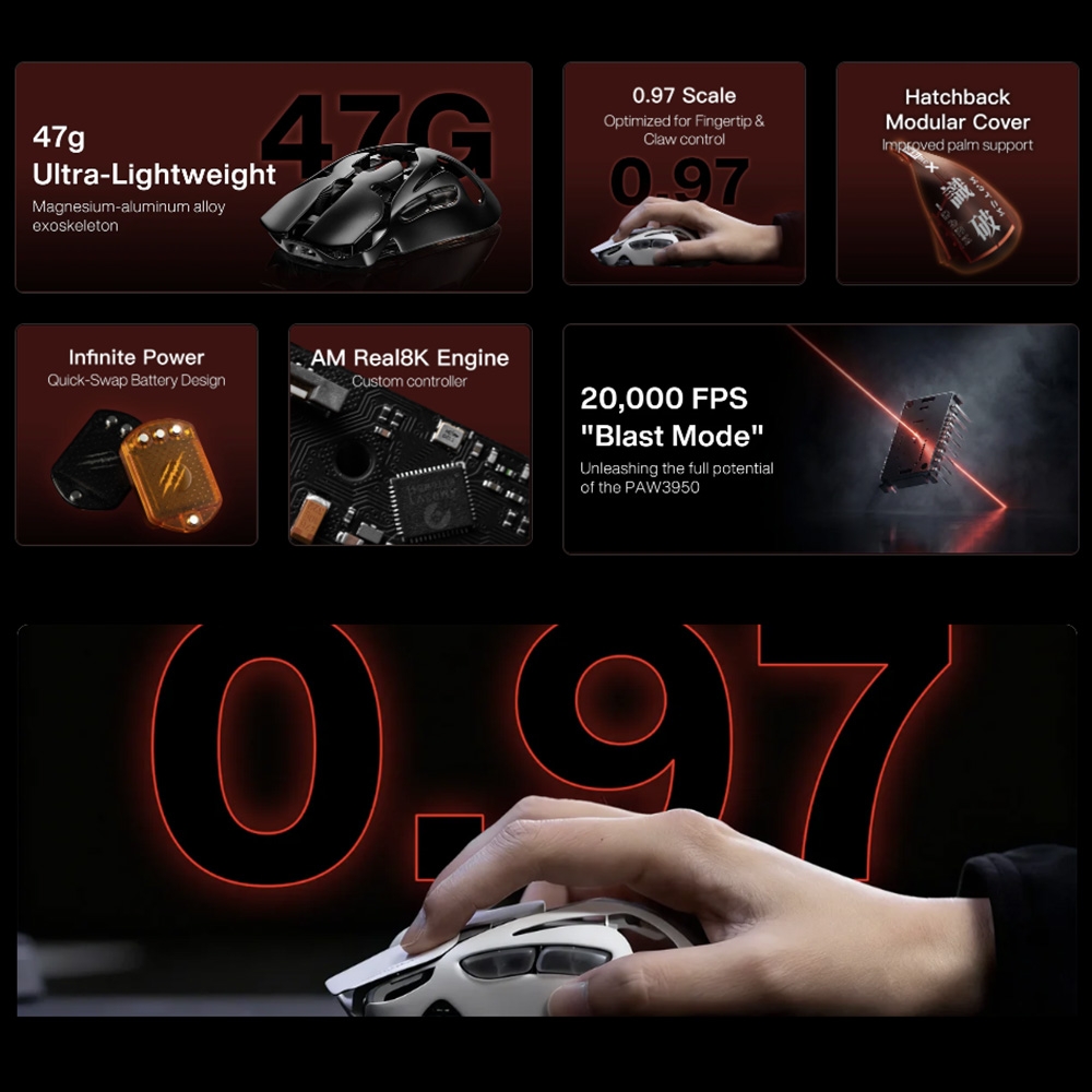 Chuột không dây Angry Miao AM INFINITY MOUSE 97 8K