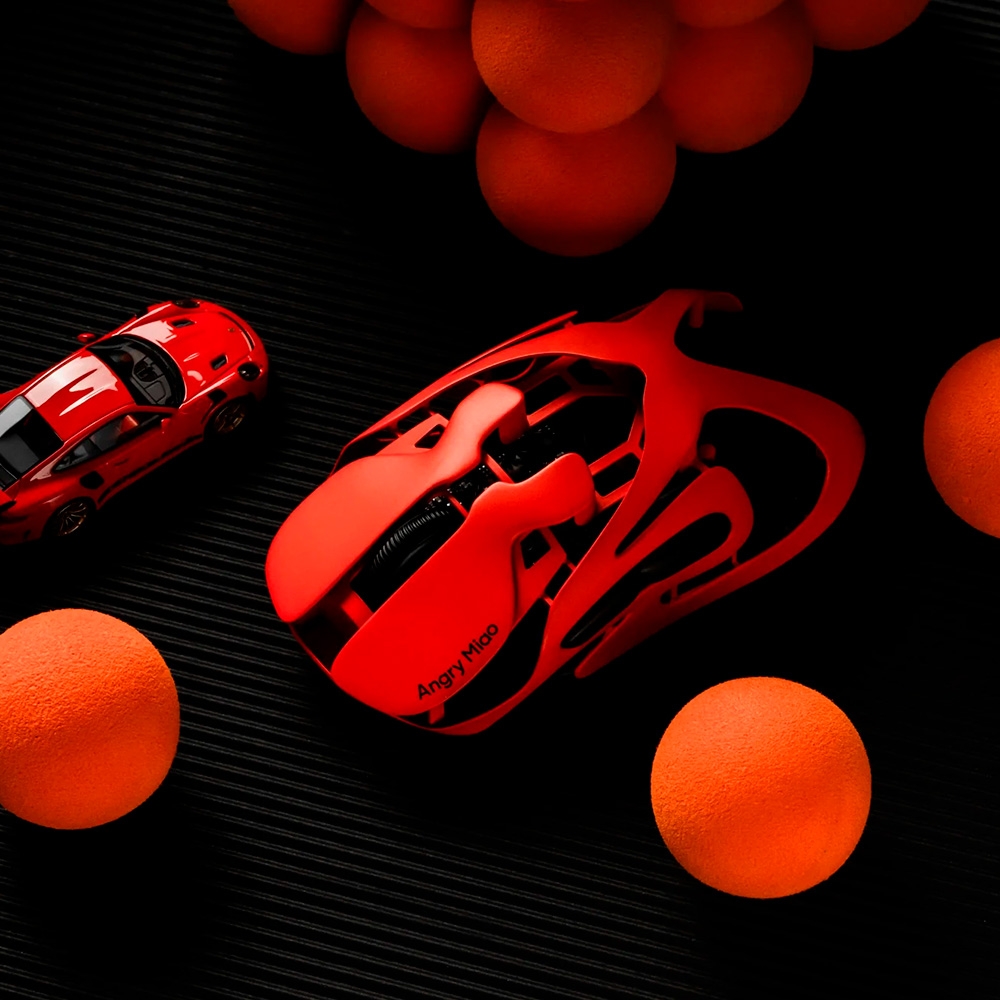 Chuột không dây Angry Miao AM Infinity Mouse Blaze Orange Limited 8K