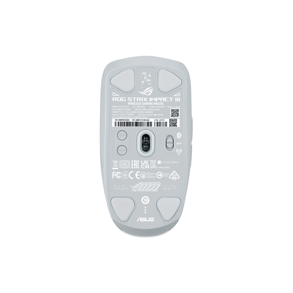 Chuột không dây ASUS ROG Impact III Wireless (White) 90MP03D0-BMUA10