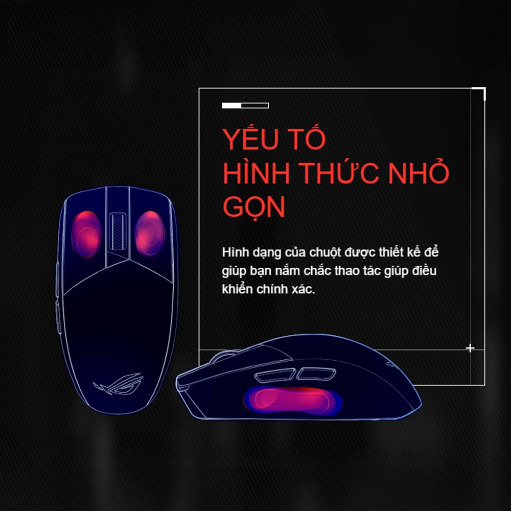 Chuột không dây ASUS ROG Impact III Wireless (White) 90MP03D0-BMUA10